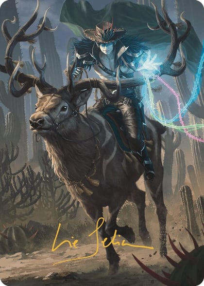 Oko, the Ringleader Art Card (54/54) (Gold-Stamped Signature), Art Series: Outlaws of Thunder Junction 54