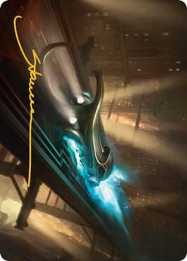 Run Out of Town Art Card (Gold-Stamped Signature), Art Series: Streets of New Capenna 13