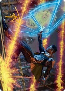 Wingshield Agent Art Card (Gold-Stamped Signature), Art Series: Streets of New Capenna 14