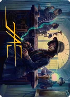 Wiretapping Art Card (Gold-Stamped Signature), Art Series: Streets of New Capenna 15