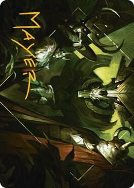 Meeting of the Five Art Card (Gold-Stamped Signature), Art Series: Streets of New Capenna 30