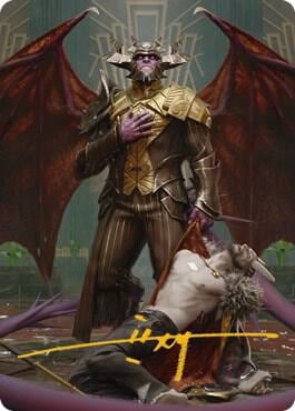 Ob Nixilis, the Adversary Art Card (31/81) (Gold-Stamped Signature), Art Series: Streets of New Capenna 31