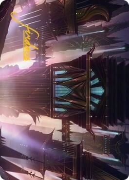 Skybridge Towers Art Card (Gold-Stamped Signature), Art Series: Streets of New Capenna 37