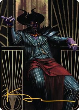 Ob Nixilis, the Adversary Art Card (71/81) (Gold-Stamped Signature), Art Series: Streets of New Capenna 71