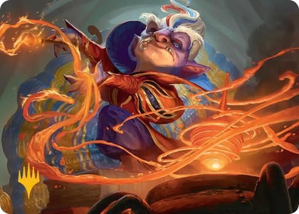 Goblin Glasswright Art Card (Gold-Stamped Planeswalker Symbol), Art Series: Secrets of Strixhaven 13