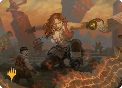 Zealous Lorecaster Art Card (Gold-Stamped Planeswalker Symbol), Art Series: Secrets of Strixhaven 14