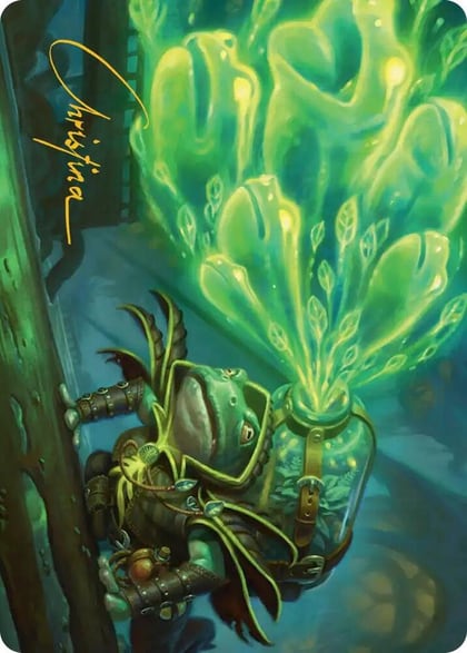 Burrog Barrage Art Card (Gold-Stamped Signature), Art Series: Secrets of Strixhaven 15