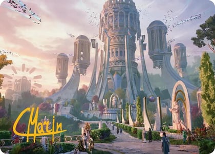 Command Tower Art Card (Gold-Stamped Signature), Art Series: Secrets of Strixhaven 39