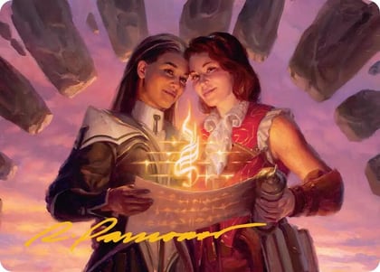 Joined Researchers Art Card (Gold-Stamped Signature), Art Series: Secrets of Strixhaven 5