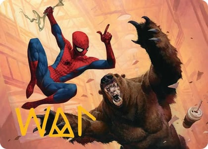 Wisecrack Art Card (Gold-Stamped Signature), Art Series: Marvel's Spider-Man 16