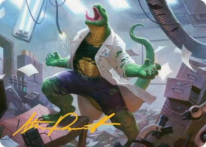 Lizard, Connors's Curse Art Card (Gold-Stamped Signature), Art Series: Marvel's Spider-Man 18