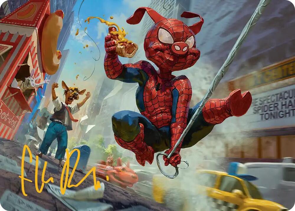 Spider-Ham, Peter Porker Art Card (Gold-Stamped Signature), Art Series: Marvel's Spider-Man 19