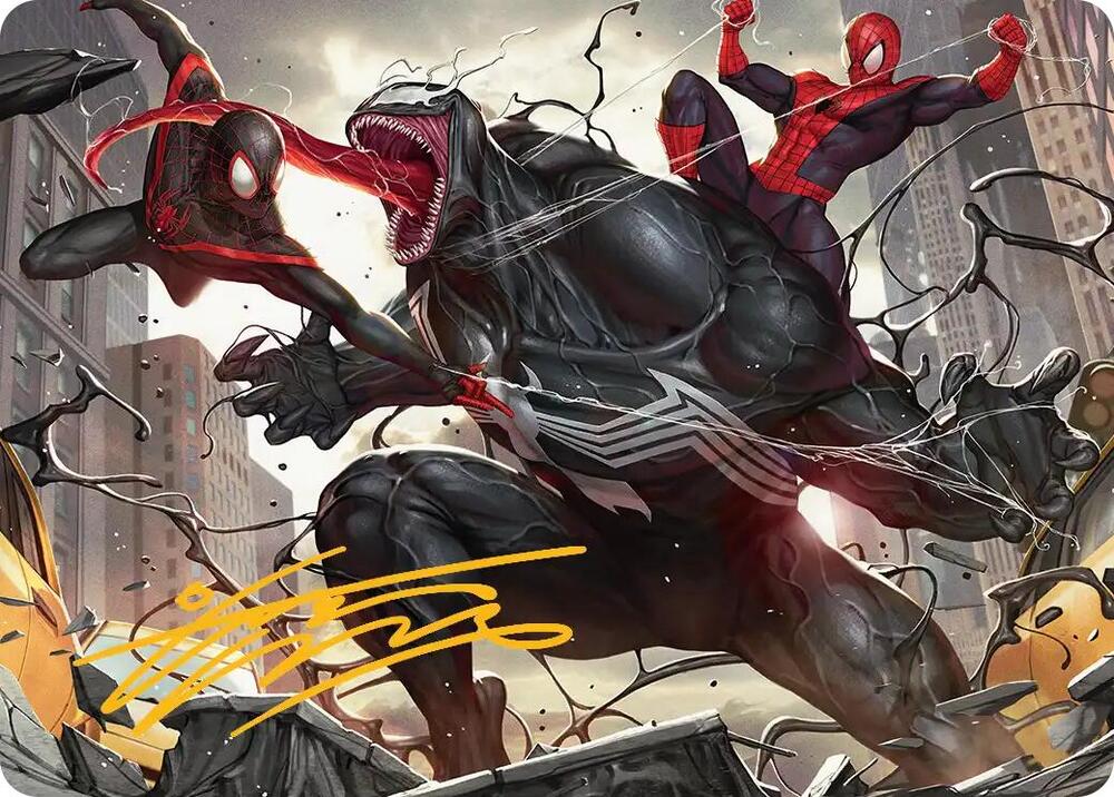 Terrific Team-Up Art Card (Gold-Stamped Signature), Art Series: Marvel's Spider-Man 23