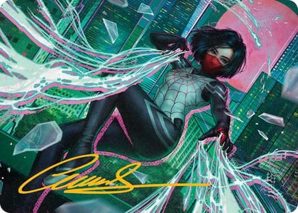 Silk, Web Weaver Art Card (29/54) (Gold-Stamped Signature), Art Series: Marvel's Spider-Man 29