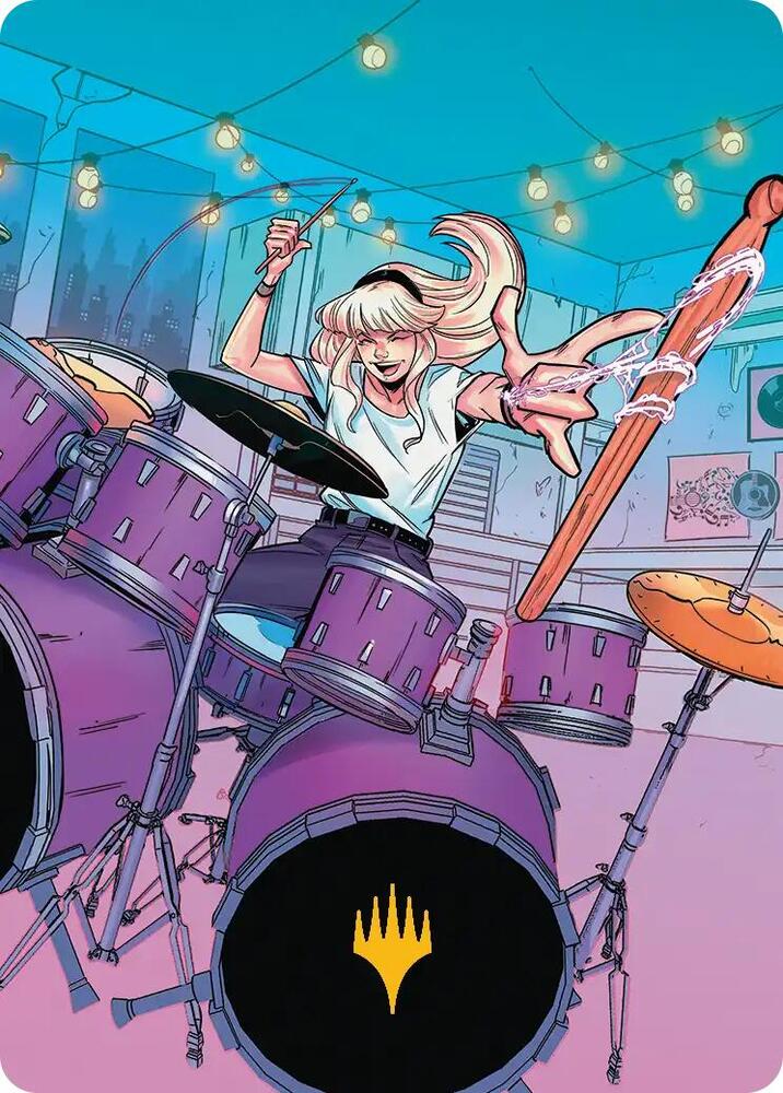 Gwen Stacy Art Card (Gold-Stamped Planeswalker Symbol) (34/54), Art Series: Marvel's Spider-Man 34