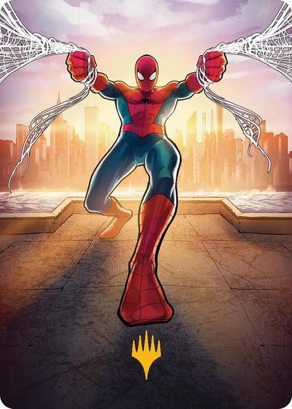 Amazing Spider-Man Art Card (36/54) (Gold-Stamped Planeswalker Symbol), Art Series: Marvel's Spider-Man 36