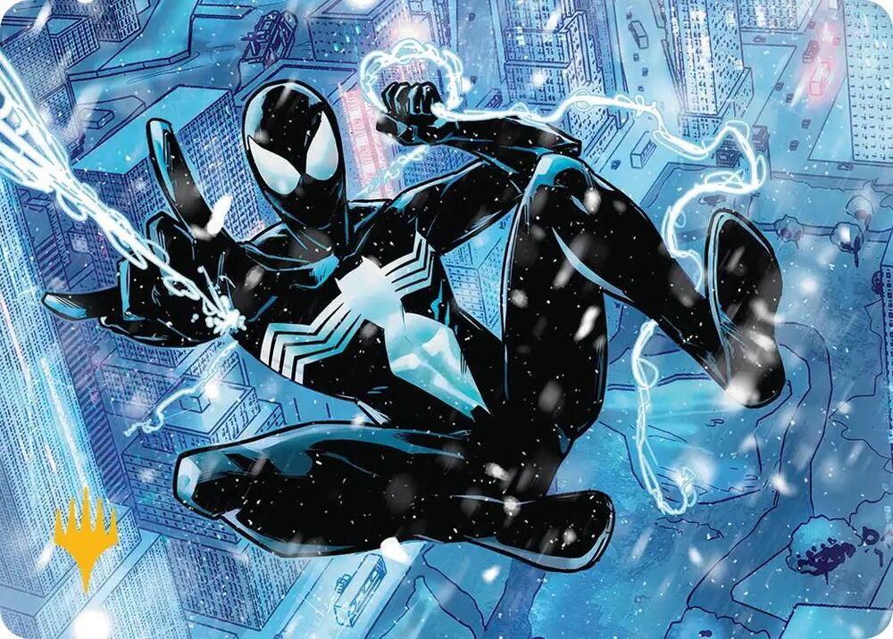 Spectacular Spider-Man (Black) Art Card (Gold-Stamped Planeswalker Symbol), Art Series: Marvel's Spider-Man 52