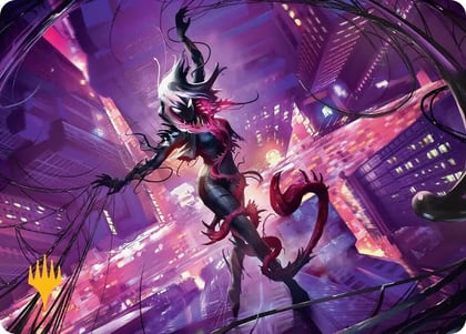 Gwenom, Remorseless Art Card (Gold-Stamped Planeswalker Symbol), Art Series: Marvel's Spider-Man 8