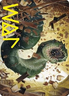 Bookwurm Art Card (Gold-Stamped Signature), Art Series: Strixhaven 14