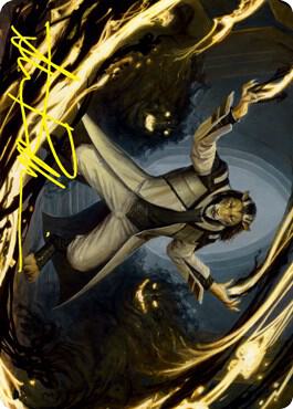 Leonin Lightscribe Art Card (Gold-Stamped Signature), Art Series: Strixhaven 3