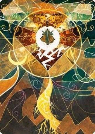 Lightning Bolt Art Card, Art Series: Strixhaven 76