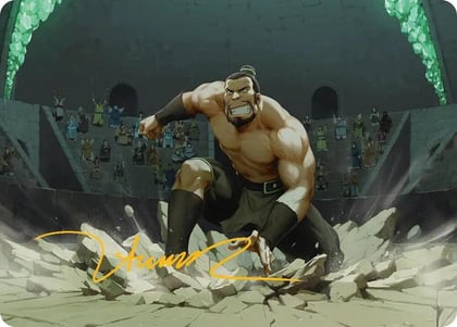 The Boulder, Ready to Rumble Art Card (Gold-Stamped Signature), Art Series: Avatar: The Last Airbender 13