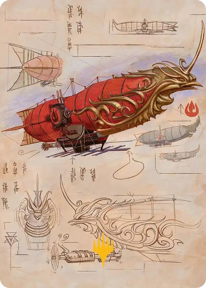 Phoenix Fleet Airship Art Card (Gold-Stamped Planeswalker Symbol), Art Series: Avatar: The Last Airbender 35