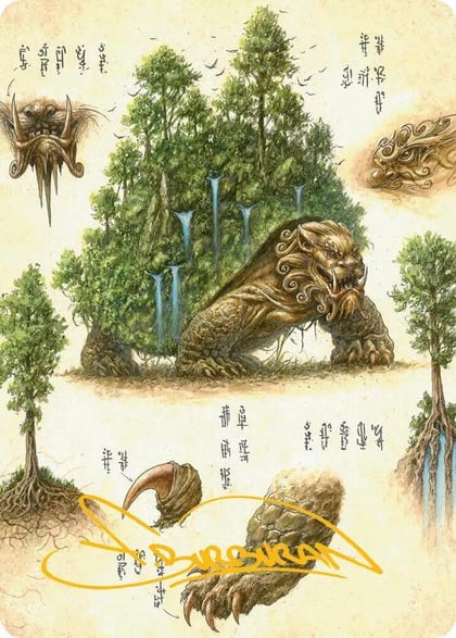 The Lion-Turtle Art Card (Gold-Stamped Signature), Art Series: Avatar: The Last Airbender 37