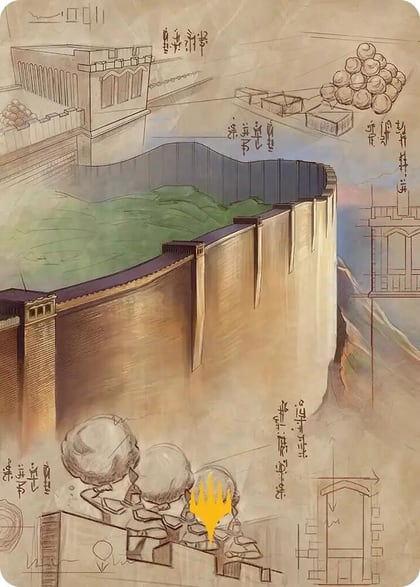 The Walls of Ba Sing Se Art Card (Gold-Stamped Planeswalker Symbol), Art Series: Avatar: The Last Airbender 38
