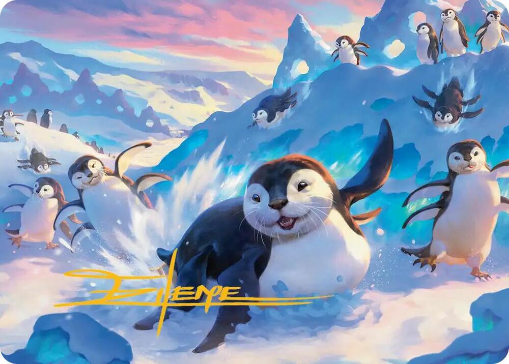 Otter-Penguin Art Card (Gold-Stamped Signature), Art Series: Avatar: The Last Airbender 4