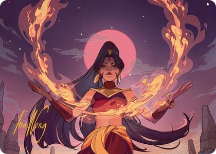 Firebending Student Art Card (Gold-Stamped Signature), Art Series: Avatar: The Last Airbender 44