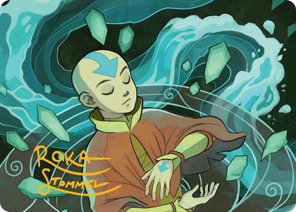 Aang, at the Crossroads Art Card (Gold-Stamped Signature), Art Series: Avatar: The Last Airbender 45