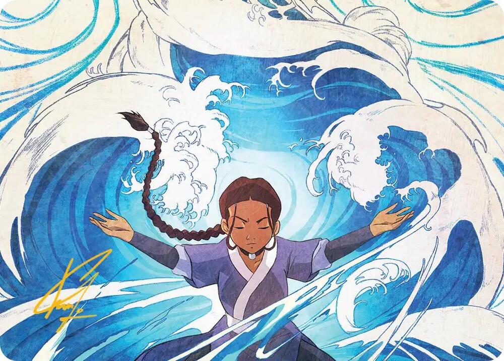 Katara, Water Tribe's Hope Art Card (Gold-Stamped Signature), Art Series: Avatar: The Last Airbender 48