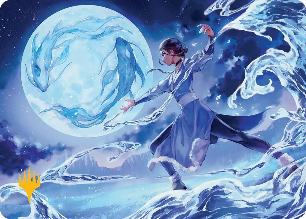 Waterbender Ascension Art Card (Gold-Stamped Planeswalker Symbol), Art Series: Avatar: The Last Airbender 6