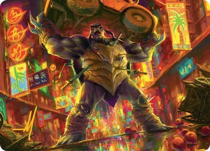 Slash, Reptile Rampager Art Card (Gold-Stamped Signature), Art Series: Teenage Mutant Ninja Turtles 10