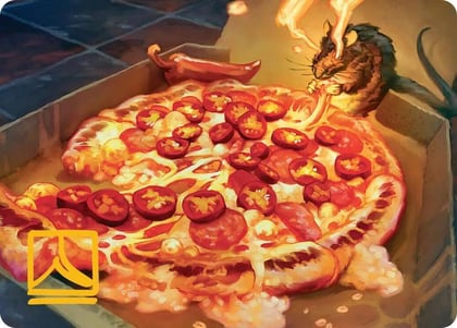 Spicy Oatmeal Pizza Art Card (Gold-Stamped Signature), Art Series: Teenage Mutant Ninja Turtles 11