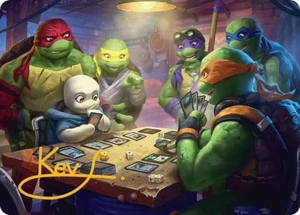 Lessons from Life Art Card (Gold-Stamped Signature), Art Series: Teenage Mutant Ninja Turtles 14
