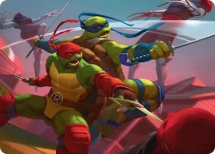 Raph & Leo, Sibling Rivals Art Card, Art Series: Teenage Mutant Ninja Turtles 16