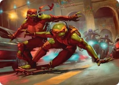 Raph & Mikey, Troublemakers Art Card, Art Series: Teenage Mutant Ninja Turtles 17