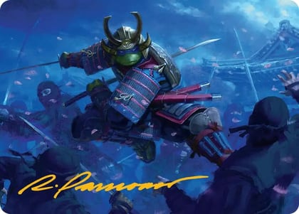 Leonardo, Sewer Samurai Art Card (1/54) (Gold-Stamped Signature), Art Series: Teenage Mutant Ninja Turtles 1