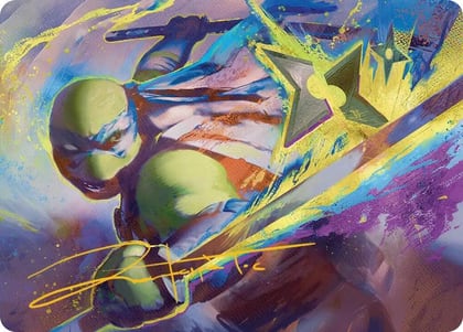 Leonardo's Technique Art Card (Gold-Stamped Signature), Art Series: Teenage Mutant Ninja Turtles 2
