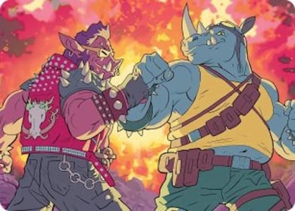 Bebop & Rocksteady Art Card, Art Series: Teenage Mutant Ninja Turtles 29