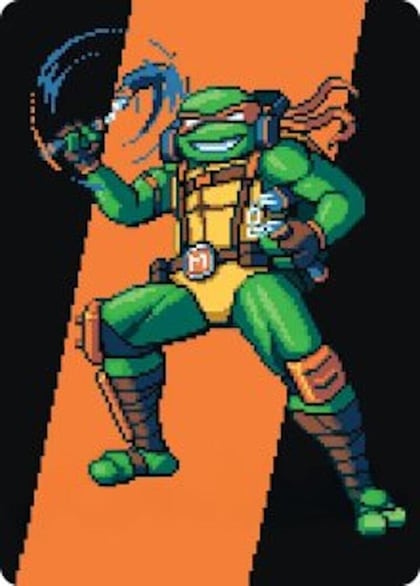 Michelangelo, the Heart Art Card, Art Series: Teenage Mutant Ninja Turtles 35