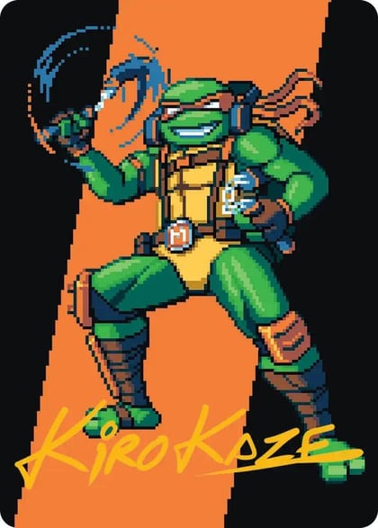 Michelangelo, the Heart Art Card (Gold-Stamped Signature), Art Series: Teenage Mutant Ninja Turtles 35