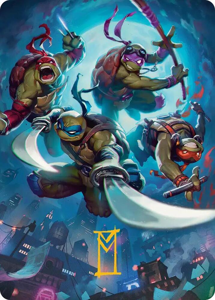 Heroes in a Half Shell Art Card (Gold-Stamped Signature), Art Series: Teenage Mutant Ninja Turtles 41
