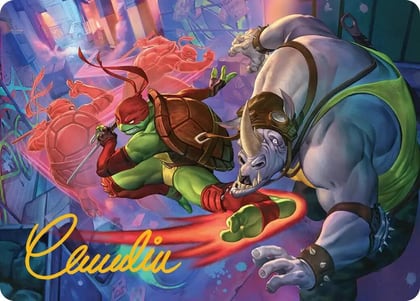 Super Combo Art Card (Gold-Stamped Signature), Art Series: Teenage Mutant Ninja Turtles 44