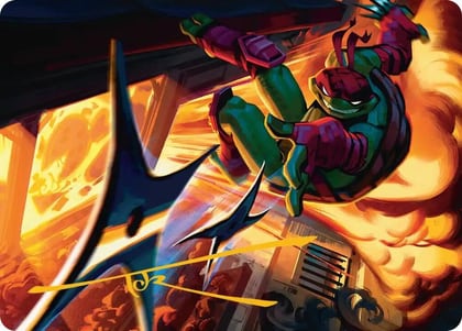 Storm of Steel Art Card (Gold-Stamped Signature), Art Series: Teenage Mutant Ninja Turtles 48
