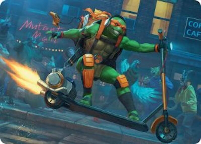 Michelangelo, On the Scene Art Card, Art Series: Teenage Mutant Ninja Turtles 49