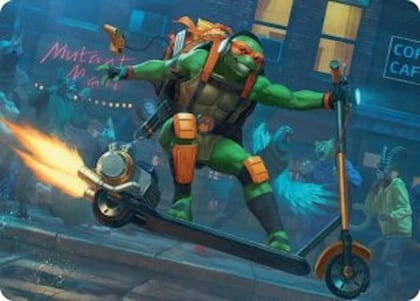 Michelangelo, On the Scene Art Card, Art Series: Teenage Mutant Ninja Turtles 49