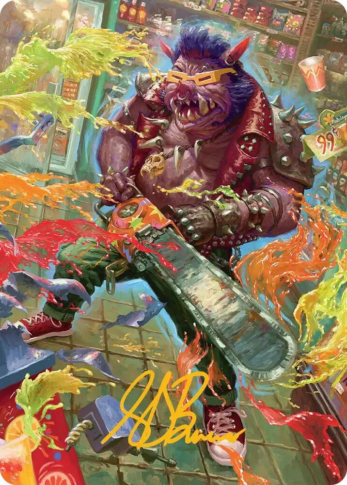 Bebop, Porcine Punk Art Card (Gold-Stamped Signature), Art Series: Teenage Mutant Ninja Turtles 52
